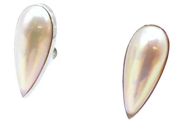 宝石買取 K18WG マベパール イヤリング